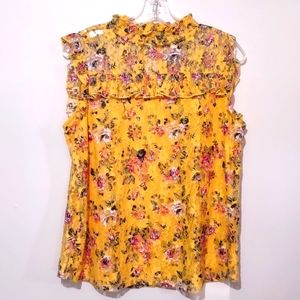 Almost Famous Yellow Floral Tank Top